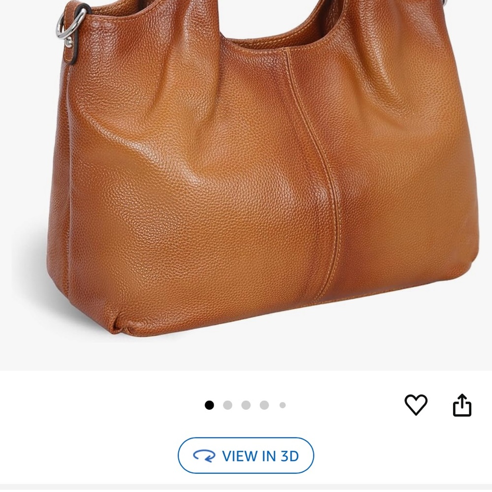 Iswee brand Cognac Leather Tote Bag